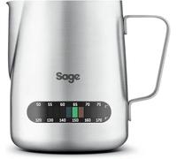 Sage Temp Control Milk Jug, Acciaio Inox Spazzolato | Termometro Integrato e Striscia Indicatrice 55-75°C, Capacità 480ml; Beccuccio di Precisione per un Latte Art Impeccabile