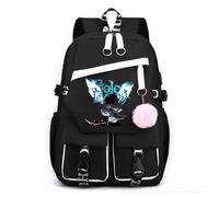 Sageam Anime Solo Leveling Merch Zaini, Zaino Casual per la Scuola, Borse a Zainetto w/USB Charging Port con Portachiavi per Ragazze