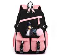 Sageam Anime Solo Leveling Merch Zaini, Zaino Casual per la Scuola, Borse a Zainetto w/USB Charging Port con Portachiavi per Ragazze