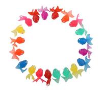 SageFurned 20 pesci rossi colorati in gomma morbida giocattoli da bagno per bambini, divertente gioco d'acqua nella vasca da bagno, piscina o bomboniere, attività di nuoto per bambini