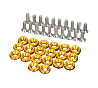 SageFurned 20 Set di viti esagonali M6 x 15 mm e rondelle anodizzate oro per paraurti parafango vano motore 6061 alluminio