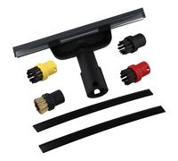 SageFurned Accessori per pulitore a vapore Kärcher SC 1 a SC 5, 7 pezzi, con estrattore in gomma e spazzole, per SC1 SC2 SC3 SC4 SC5, nero
