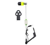 SageFurned Allarme da pesca con indicatore illuminato a LED per pesca alla carpa, struttura in acciaio inossidabile, compatibilità con prese multiforo, dispositivo di segnalazione del morso leggero da