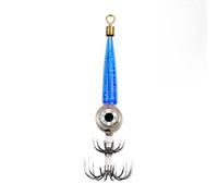 SageFurned Amo per calamari LED Glow da 9 cm, in acciaio inox con luce RGB per pesca notturna, compatibile con seppie e polpi, 21,82 g (confezione da 1, colore: rosa/verde/blu)