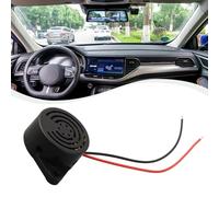 SageFurned Buzzer elettronico da 100 dB per uso automobilistico e industriale CC 3-24 V - allarme a tono continuo con alloggiamento in plastica, dimensioni 48 × 30 × 15 mm, cavo nero/rosso a 2 fili