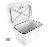 SageFurned Contenitore portaoggetti per barche dal design integrato, spazioso organizer per attrezzi da pesca, coperchio impermeabile, scatola per attrezzatura marina per yacht barche da pesca, 37,5 x