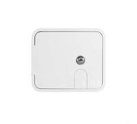SageFurned Coperchio oblò bianco in ABS per porta di accesso impermeabile con serratura per camper, camper, apertura a 180°
