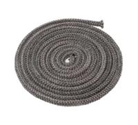 SageFurned Corda di tenuta per camino, guarnizione nera, cavo per stufa, porta camino, cavo da 6 mm, in fibra di vetro, manutenzione facile, guarnizione in fibra di vetro per fuga di calore e fumo