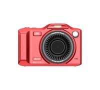 SageFurned Fotocamera digitale 4K con doppia fotocamera anteriore e posteriore, display HD da 2,8", zoom 18x, connettività WiFi per foto e registrazione video, supporta fino a 256 GB di memoria (rosso