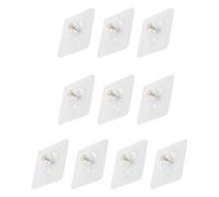 SageFurned Ganci trasparenti da parete, non lasciano traccia, adesivi per appendere cornici e quadri, senza danni e a prova di trapano, 6 x 6 cm, confezione da 10