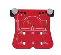SageFurned Modello per cerniere di precisione da 35 mm, in alluminio, per cerniere da incasso, calibro di foratura con scala chiara per sporgenze di 3, 4, 5, 6 mm, stabile ausilio di marcatura per un