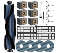 SageFurned Per eufy X10 PRO Robot Aspirapolvere Parti Kit con Spazzola a Rullo, Spazzole Laterali, Mop Pads, Filtri, Sacchetti per la Polvere e Strumenti, Set di 21 Accessori