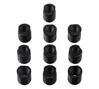 SageFurned Set di 10 adattatori filettati per pomello del cambio in alluminio nero, M8 x 1,25, M10 x 1,25, M10 x 1,5, M12 x 1,25, M14 x 1,5, kit di inserti per dadi interni auto