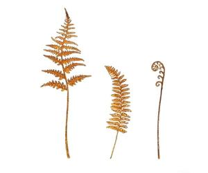 SageFurned Set di 3 paletti rustici in metallo per felci, in ferro battuto, ornamenti per piante per esterni, piante artificiali a terra con altezze a strati, 41 cm, 26 cm, 25 cm