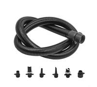 SageFurned Set di connettori multiuso per pompa ad aria, con 6 ugelli per gonfiabile, kayak, barca, paddle, tenda, attrezzatura sportiva, 20 psi, nero, 100 cm