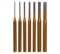 SageFurned Set di punzoni a rullo in lega di acciaio, 7 pezzi, estrattore di precisione da 2-10 mm, con punta conica, per lavori di orologiaio e industria, trattato termicamente, 150 mm