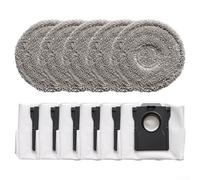 SageFurned Set di sacchetti e panni per mocio per MOVA P10 Pro per Ultra, RLP55SE, Dreame L40, X40 Ultra, L10s per Gen 3, L30s Pro Robot Vacuum, 5 mop e 6 sacchetti inclusi