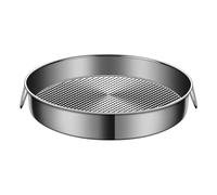 SageFurned Teglia rotonda in acciaio inox per torte, cheesecake e pizza, antiaderente, 24-32 cm, adatta al forno, con finitura lucida, compatibile con congelatore e lavastoviglie