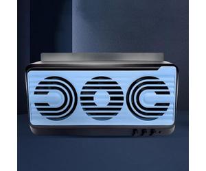 SageFurned Ventilatore di scarico per auto a energia solare con cavo USB, ventola per parabrezza anteriore e posteriore, sistema di ventilazione purificazione dell'aria per veicolo camper (blu scuro)