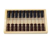 SAGELSHN Abaco Pallottoliere Robusto 10 Digital Perline Abaco Giapponese Cinese Calcolatrice Scolastica Matematica Strumento di Conteggio Cornice Legno Scuola Tradizionale(Bruin)