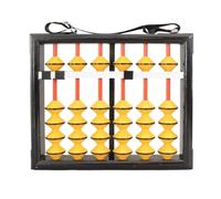 SAGELSHN Abaco Pallottoliere Robusto Abaco Cinese Vintage A 6 Cifre Appeso Strumento di Calcolo Matematico for L'istruzione Matematica Scuola Tradizionale