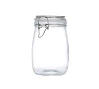 SAGELSHN Barattoli Cucina Robusto 2 Confezioni di Barattoli Vetro Rotondi con Coperchi Ermetici for Cereali Contenitori Ermetici per Alimenti(11x17cm)