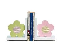SAGELSHN Fermalibri per Biblioteca 2 Pzs Modern Pastoral Flowers Bookend Booking Book Ends Gift Regalo BOOKEEND Book Supports Decorazione for Ufficio for Ufficio Reggilibri Portalibri(Pink Green)