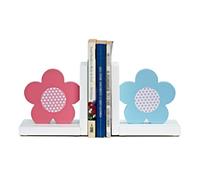 SAGELSHN Fermalibri per Biblioteca 2 Pzs Modern Pastoral Flowers Bookend Booking Book Ends Gift Regalo BOOKEEND Book Supports Decorazione for Ufficio for Ufficio Reggilibri Portalibri(Blue Red)
