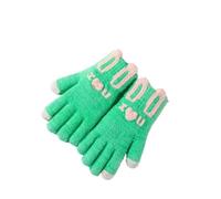 SAGELSHN Guanti Invernali Antivento Guanti Caldi Lavorati A Maglia Invernali Touchscreen A Cinque For Bicicletta Sportiva Guanti Termici(Grün)