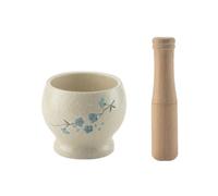 SAGELSHN Mortaio con Pestello Cucina Pesta Aglio in Ceramica, Tritatutto da Cucina, Macina Aglio Domestico, Set Mortaio for Aglio Mortaio per Pesto(Blue)