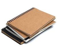 SAGELSHN Taccuino Quaderno Diario 4PC Colore Casuale Retro Spirale Rilegata Bobina Sketch Book Quaderno In Bianco Kraft Sketching Paper Blocco Note