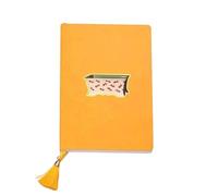 SAGELSHN Taccuino Quaderno Diario Quaderno Hollow Note Studente Illustrazioni In Stile Antico, Libro Contabile Portatile, Diario Di Carta Rigato Cancelleria, Giallo Blocco Note