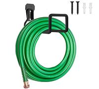 Sageme Gancio per tubo flessibile, in metallo resistente, montaggio a parete, gancio per tubo da giardino/tubo espandibile/avvolgitubo/tubo per acqua/tubo tascabile/tubo flessibile/tubo magico (nero)