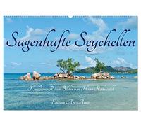 Sagenhafte Seychellen - Idylle im Indischen Ozean (Wandkalender 2026 DIN A2 quer), CALVENDO Monatskalender: Sonne, Strand und Meer für alle, die das Paradies suchen