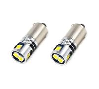 SageSunny Lampadina BA9S 53 T4W LED 12V 5SMD 3030 Chip bianco per auto Mappa luce Indicatore di direzione laterale Indicatore di direzione Luce retromarcia Luce targa, fezione da 2