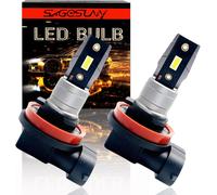 Sagesunny Lampadina LED H11 LED H8 H9 H16 Fendinebbia LED Anti-Guasto Canbus DC