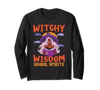 Saggezza Strega Scuola Spiriti Insegnamento Insegnante Halloween Maglia a Manica