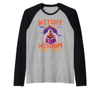 Saggezza Strega Scuola Spiriti Insegnamento Insegnante Halloween Maglia con Maniche Raglan