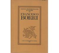 Saggi e testimonianze in onore di Francesco Borri. Ampia raccolta di saggi sulla storia del Ducato di Parma e la famiglia Farnese. Alcuni titoli tratti dall'indice:--Giuseppe Barigazzi. Il teatro Farnese, la sua ricostruzione.--Guglielmo Capacchi. L'accademia filarmonica di Parma (1783-1793).--Angelo Ciaravella. Maria Luigia in un saggio di Caterina Pigorini Beri.Enrico dall'Olio. Cinquemila parmigiani scampati alla morte nel secolo della grande fame.--Mario Medici. Il primo Doge di Ve