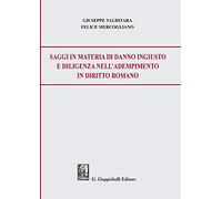 Saggi in materia di danno ingiusto e diligenza nell'adempimento in diritto romano