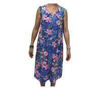Saggio Aertre Prendisole da Tg 44 a 64 Set da 1 o 2 Pezzi in Fantasia in Puro Cotone con e Senza Maniche Aperti o Senza Bottoni Donna Made in Italy con Profumatore 13935APERTO 58