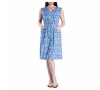 Saggio Aertre Prendisole da Tg 44 a 64 Set da 1 o 2 Pezzi in Fantasia in Puro Cotone con e Senza Maniche Aperti o Senza Bottoni Donna Made in Italy con Profumatore 1396CHIUSOSM 46