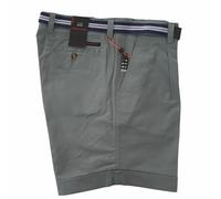 Saggio European Project Bermuda Garda in Puro Morbido Cotone con Pinces e Cintura Uomo Profumatore Grigio 62