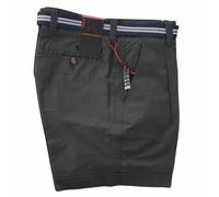 Saggio European Project Bermuda Garda in Puro Morbido Cotone con Pinces e Cintura Uomo Profumatore Verde 60