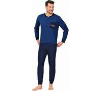 Saggio Il Granchio Pigiama Uomo Mezza Stagione Pigiama Caldo Cotone Uomo Diverse Fantasie Pigiama Granchio in Puro Cotone con profumatore GP2040 Cobalto 6XL