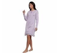 SAGGIO Karel Camicia da Notte Puro Caldo Cotone Donna Profumatore Omaggio 3054LILLA L