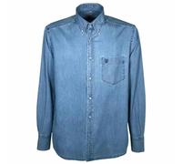 Saggio Sea Barrier Camicia Jeans Denim da 4XL a 7XL Set 1 o 3 Pezzi Leggera in Puro Cotone Button Down Taglie Forti Uomo Azzurro 6XL