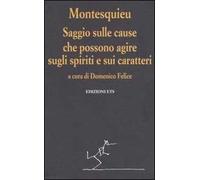 Saggio sulle cause che possono agire sugli spiriti e sui caratteri