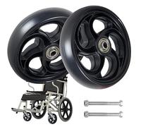 SAGIDAR 1 Paio Rotelle per Sedie A Rotelle, Rotelle Silenziose per Carrozzina Disabili, Ruote Anteriori da 130/150/200mm, Carico 120kg, Risparmia Fatica, Ruote in Antiscivolo per Deambulatori