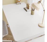SAGIDAR 50x100cm 60x80cm Sottomano da Ufficio Riduzione del Rumore E Resistenza all'Usura, Tappetino da Scrivania per Scrivere E Lavorare, Tovaglietta Antiscivolo Facile da Pulire(White,40x80cm)